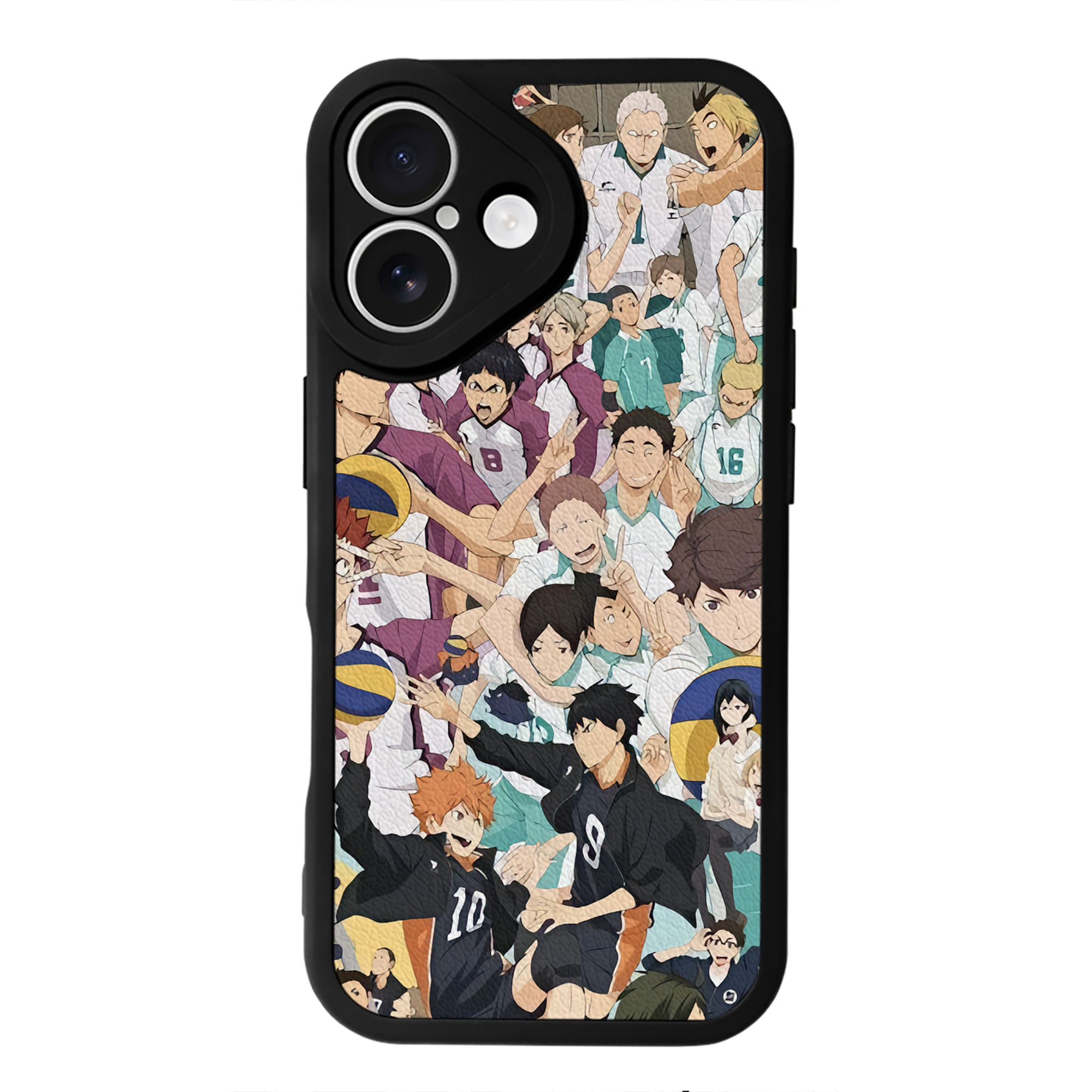 （画像用） ハイキュー!! Haikyu!! 【iPhone 16シリーズ対応】シリコンスマホケース（レザー調） 材質：シリコン
